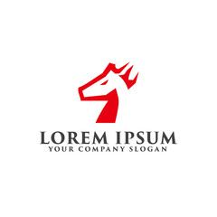 horse logo design concept template