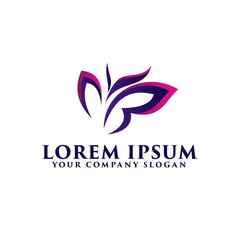butterfly logo, spa beauty logo design concept template