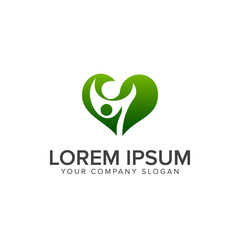 family green logo design concept template