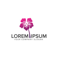 flower logo. Cosmetics and beauty logo design concept template
