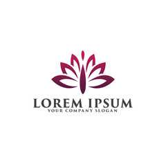 flower logo. beauty Spa logo design concept template