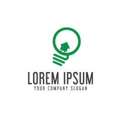 light bulb real estate logo design concept template