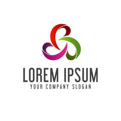 abstract media logo design concept template