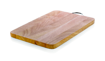 wooden plate isolated on white background