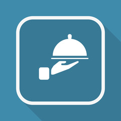 App Button mit Schatten - Essen servieren