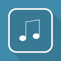 App Button mit Schatten - Musiknoten - Achtelnoten