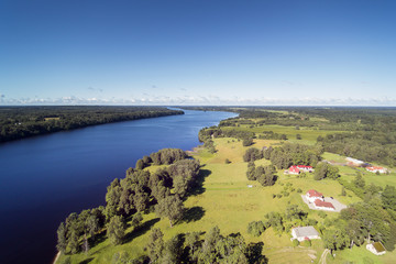 Fototapeta na wymiar River Daugava at Koknese, Latvia.