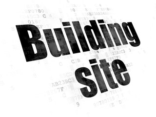 Construction concept: Building Site on Digital background