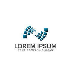 Computer logo, technology logo design concept template