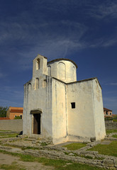 Nin, Croatia, The smallest cathedral in the world, church of the Holy cross in built in the 9th...