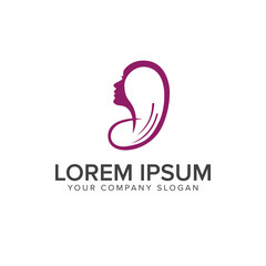 haircut logo design concept template