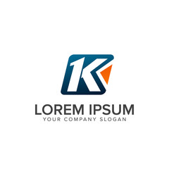 Fototapeta premium letter k logo design concept template
