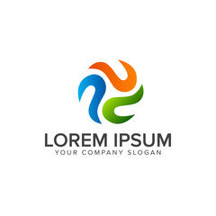 abstract round business company logo