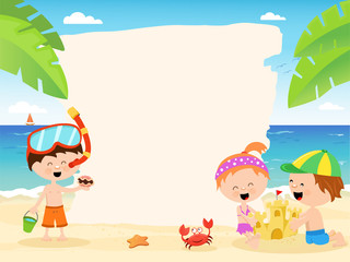 Summer Template With Kids