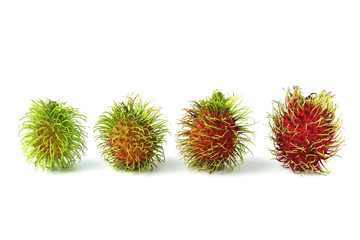 Fototapeta premium rambutan isolated on the white background . 