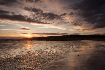 Moody sunset scene at Sandbay