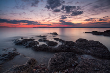 Naklejka premium Tranquil sunset