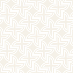 Vector seamless cross tiling pattern. Modern stylish geometric texture. Repeating mosaic abstract background