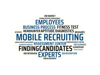 APPLICANT MANAGEMENT - image with words associated with the topic RECRUITING, word, image, illustration