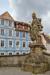 Fototapeta na wymiar Statue of St. Cunigunde, Bamberg, Germany