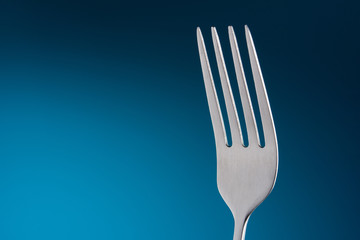 Fork in blue backgorund