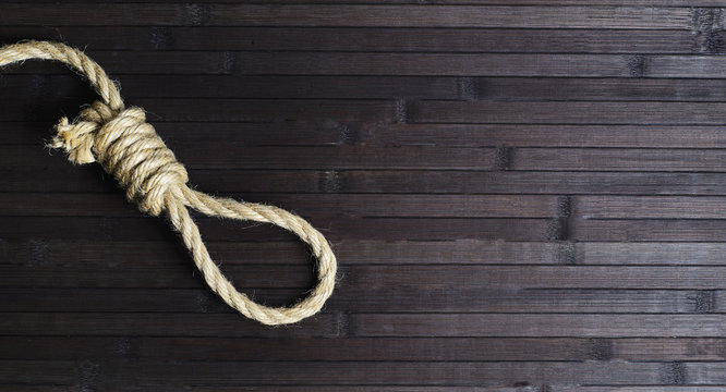 Rope loop on a dark background