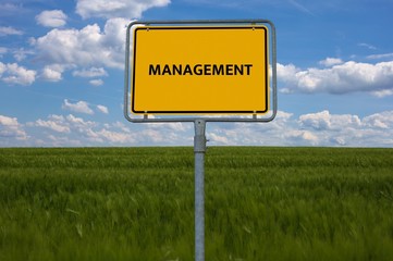 MANAGEMENT - Bilder mit Wörtern aus dem Bereich Personalbeschaffung, Wort, Bild, Illustration