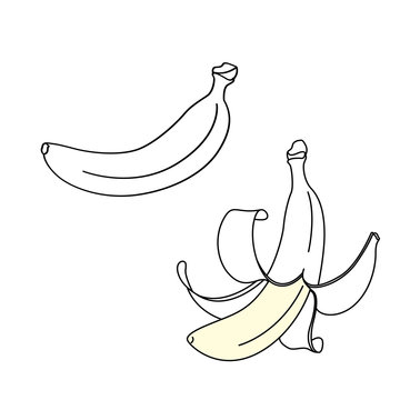 A beautiful banana. Vector illustration for a postcard or a poster, print on clothes. Fashion & Style.