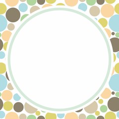 Circle frame with colorful texture background