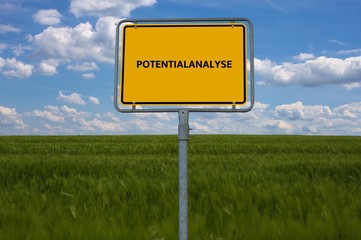 POTENTIALANALYSE - Bilder mit Wörtern aus dem Bereich Personalbeschaffung, Wort, Bild, Illustration