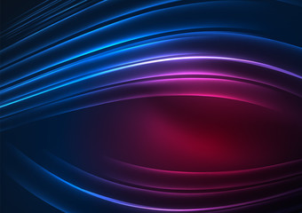 Glowing futuristic lines