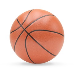 3D rendering basketball ball isolated on white background