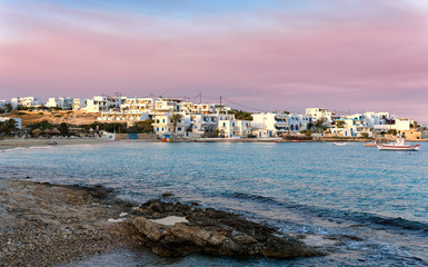 Fototapeta na wymiar Sonnenuntergang über Pano Koufonisi, Insel der kleinen Kykladen, Griechenland