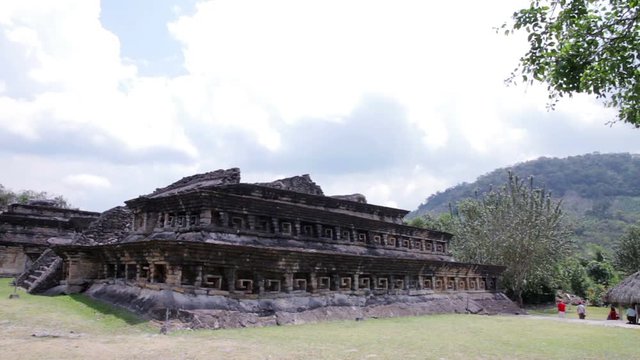 People visiting the pyramids in the archaeological zone of "Tajin" en Veracruz.