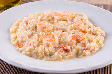 Shrimp Risotto with cheese