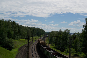 Железнодорожные вагоны в пути