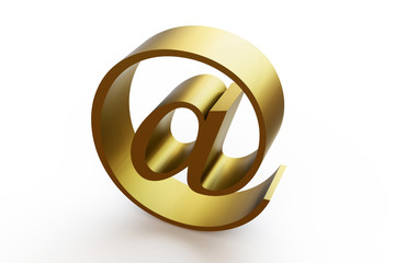 Email icon symbol. 3d illustration on isolated white background.