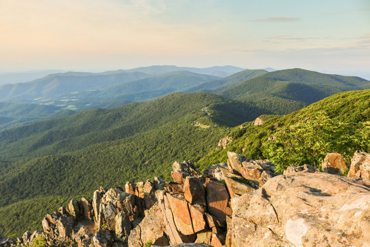 Skyline Drive seen from Stony Man, Shenandoah National Park, Virginia