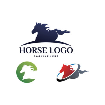 Equestrian Horse Ride Logo Template Design Vector, Emblem, Design Concept, Creative Symbol, Icon