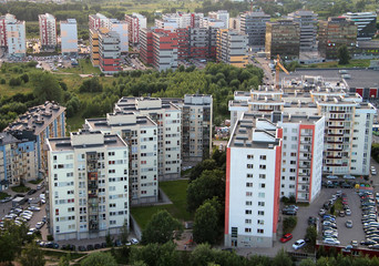 New buildings in suburb in Vilnius