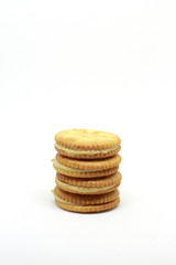 peanut biscuit isolated white background