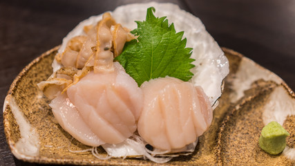 Sashimi : Raw Fish And Dipping Sauce