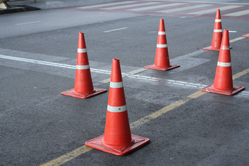 traffic cone on the street
