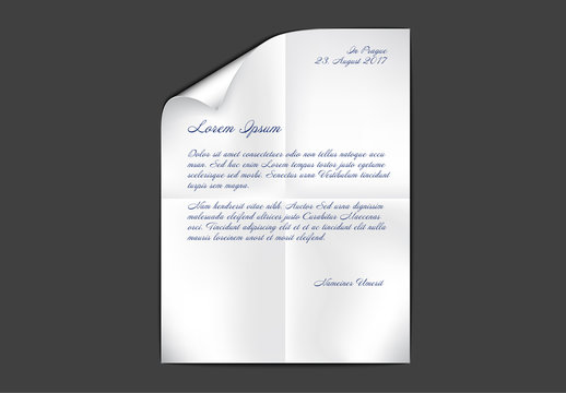 Handwritten Letter Vector Mockup