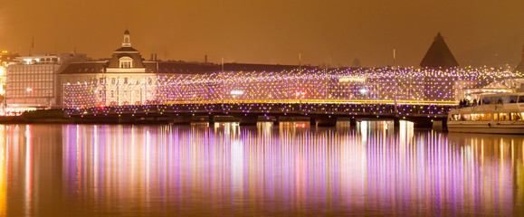 luzern bridge bokeh