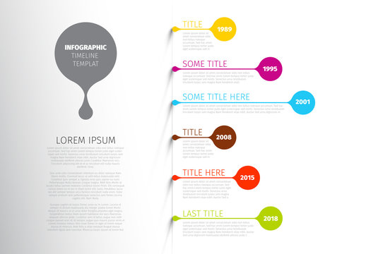 Colorful Vertical Timeline Infographic 2