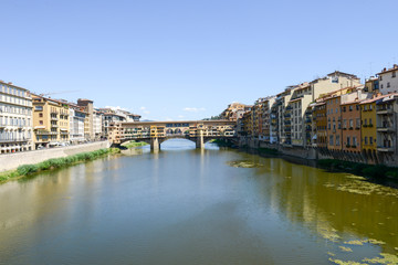 Obraz premium Famous bridge of Ponte Vecchio in Florence on Italy.
