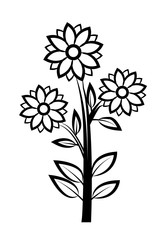 vintage flower, vector