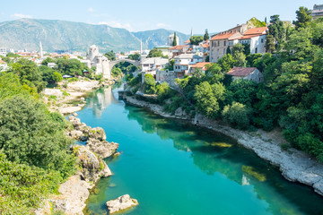 Fototapeta na wymiar View on Mostar, Bosnia and Herzegovina