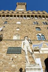 Palazzo Vecchio, the town hall of Florence on Italy.